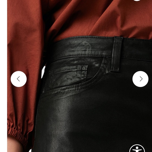 NWT Joe’s Jeans Collection Coated Black Mini Skirt - Picture 5 of 14